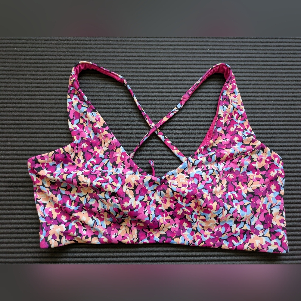 Athleta Women's Bikini Set ELYSIAN FLORAL PINK Top And Bottom Size XL EUC - Picture 7 of 12